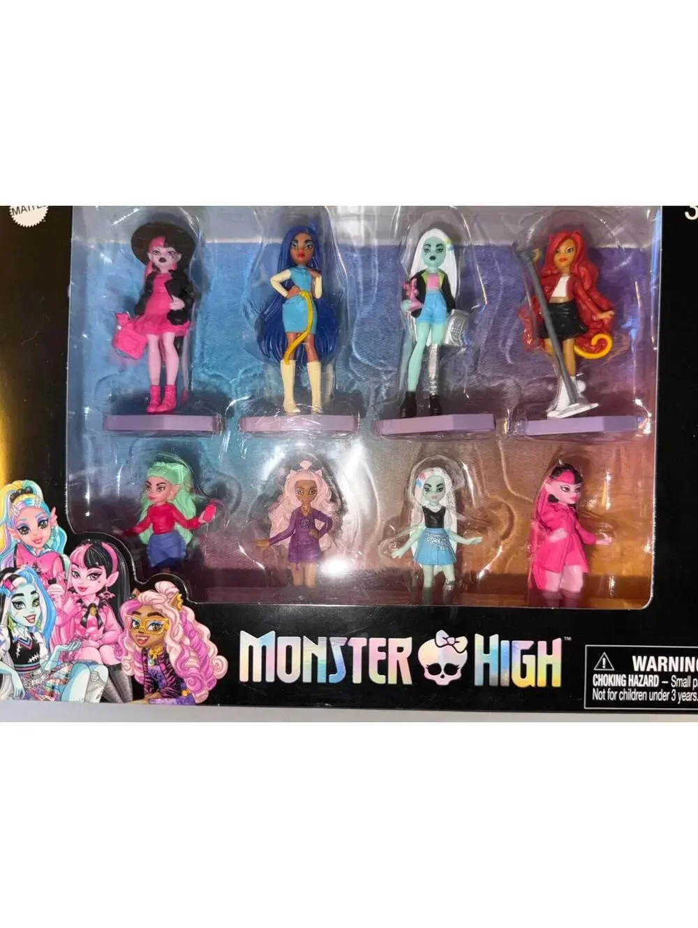 Monster High Mini Figures 8 Pack Collectible Character Dolls Playset Toy